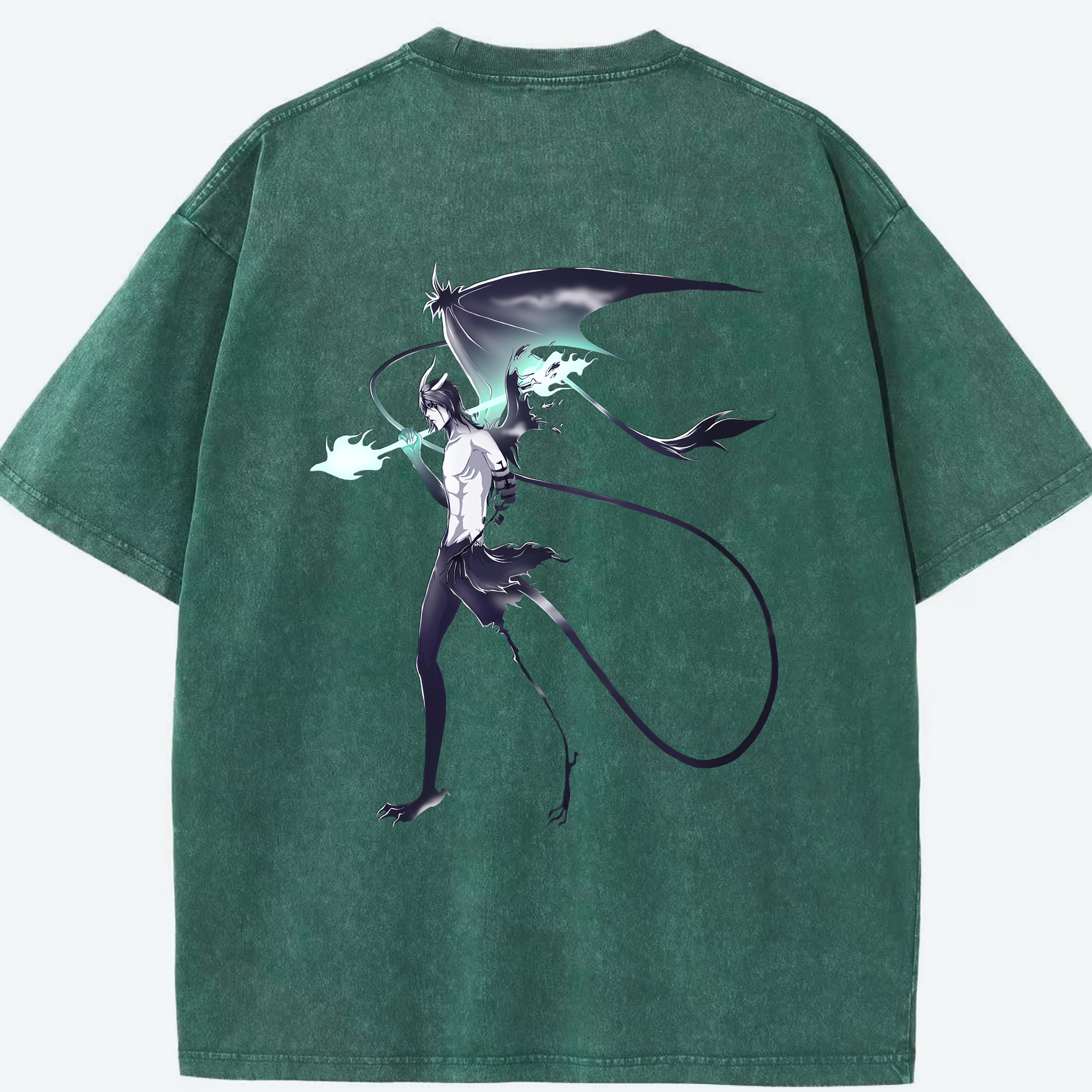 （画像用） ブリーチ ウルキオラ·シファー BLEACH Ulquiorra cifer 綿100% ヴィンテージ風 半袖Tシャツ（背面プリント）